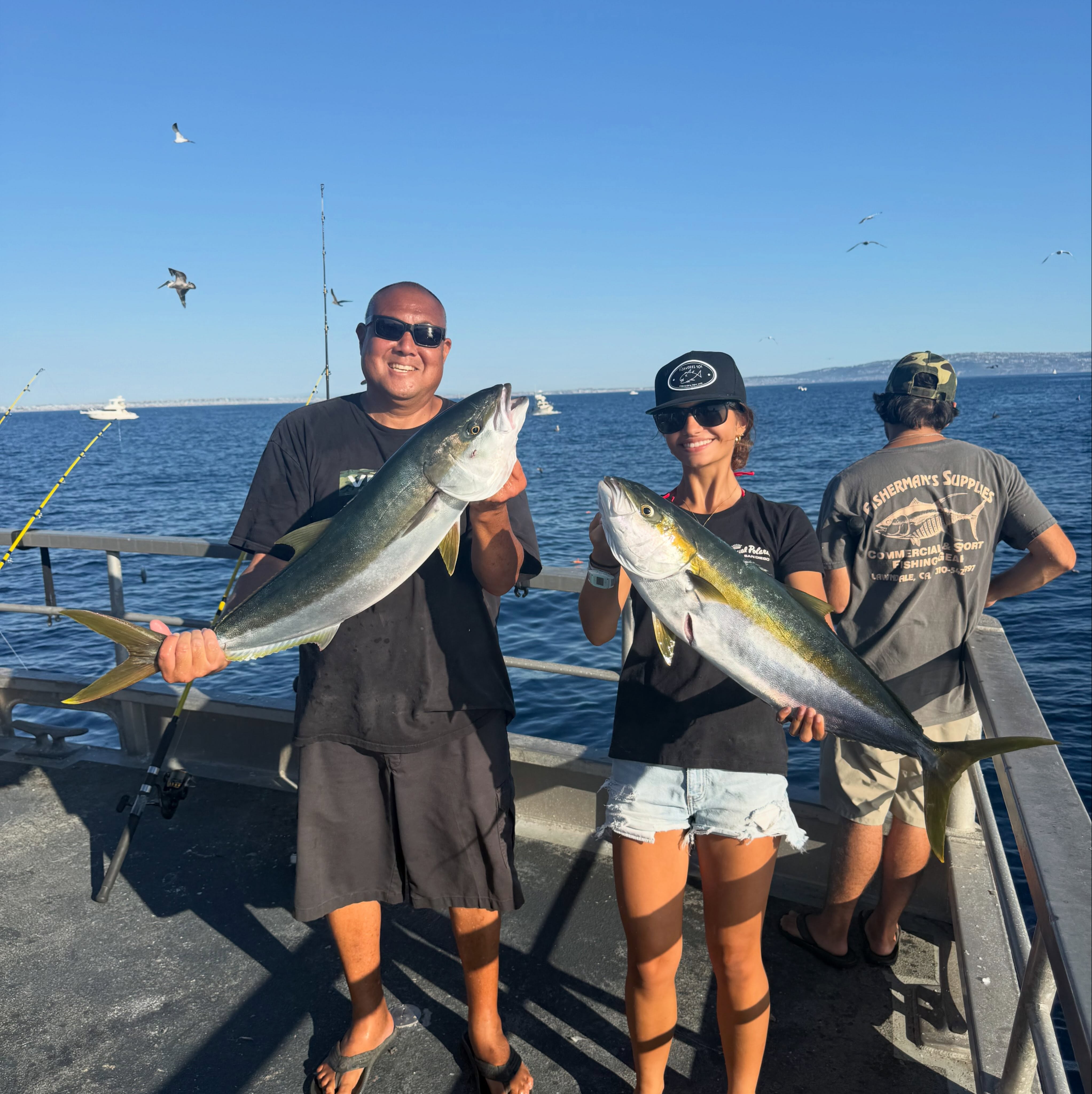 5 nice yellows this afternoon with some barracuda and bottom grabbers mixed in trips daily 7:30am & 12:30pm Twilight Friday & Saturday 6pm